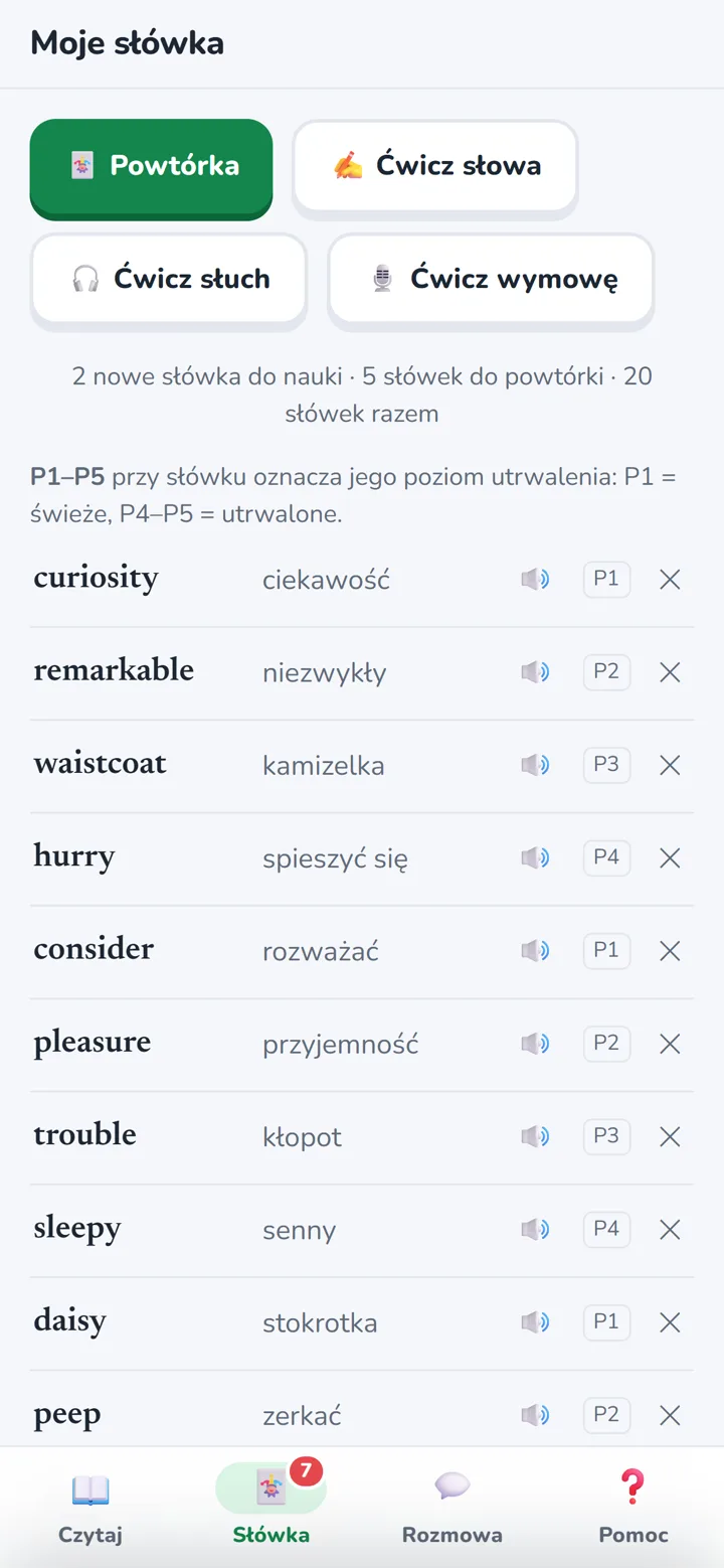 Lista słówek