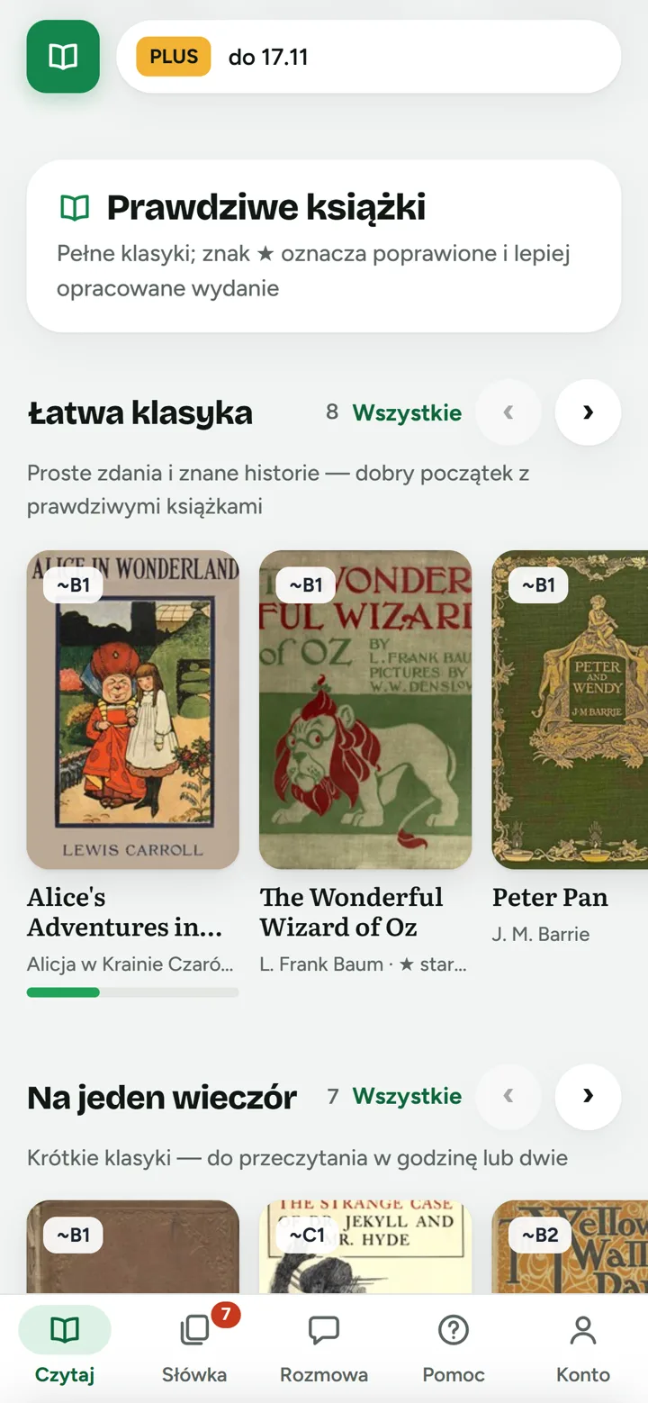 Prawdziwe książki z poziomem
