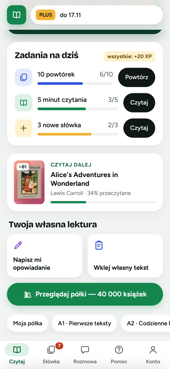 Zadania na dziś z paskami postępu
